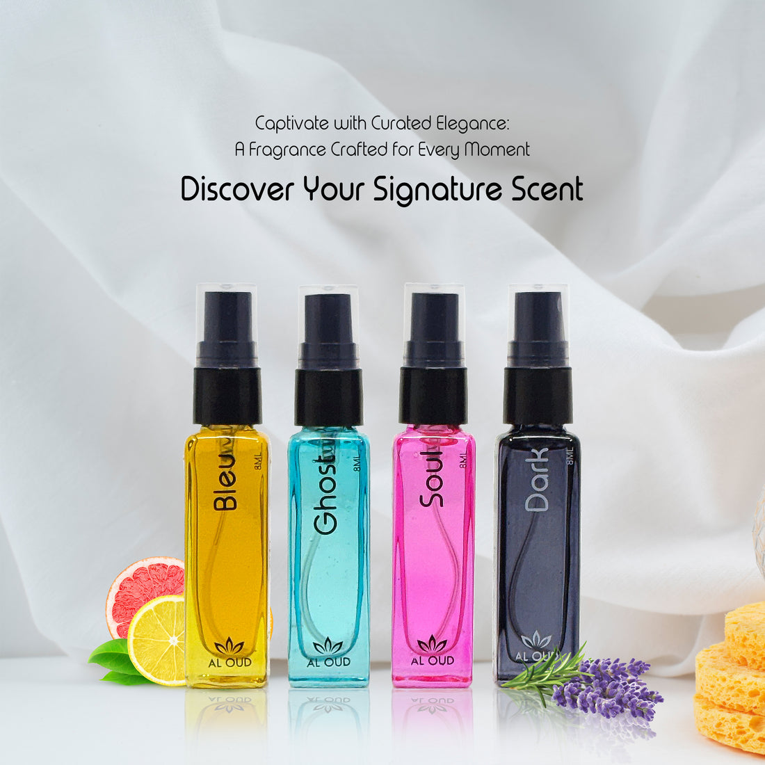 Aloud Unisex Pocket Perfume 8ml 4Pcs
