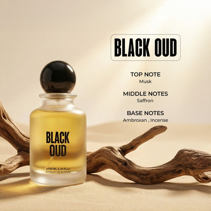 Black Oud Eau de Parfum – Intense Musk, Saffron & Smoky Incense