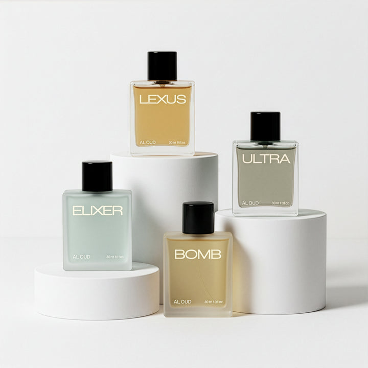 Al Oud Combo 4Pc Perfume Set Offer (Elixer,Bomb,Lexus,Ultra)