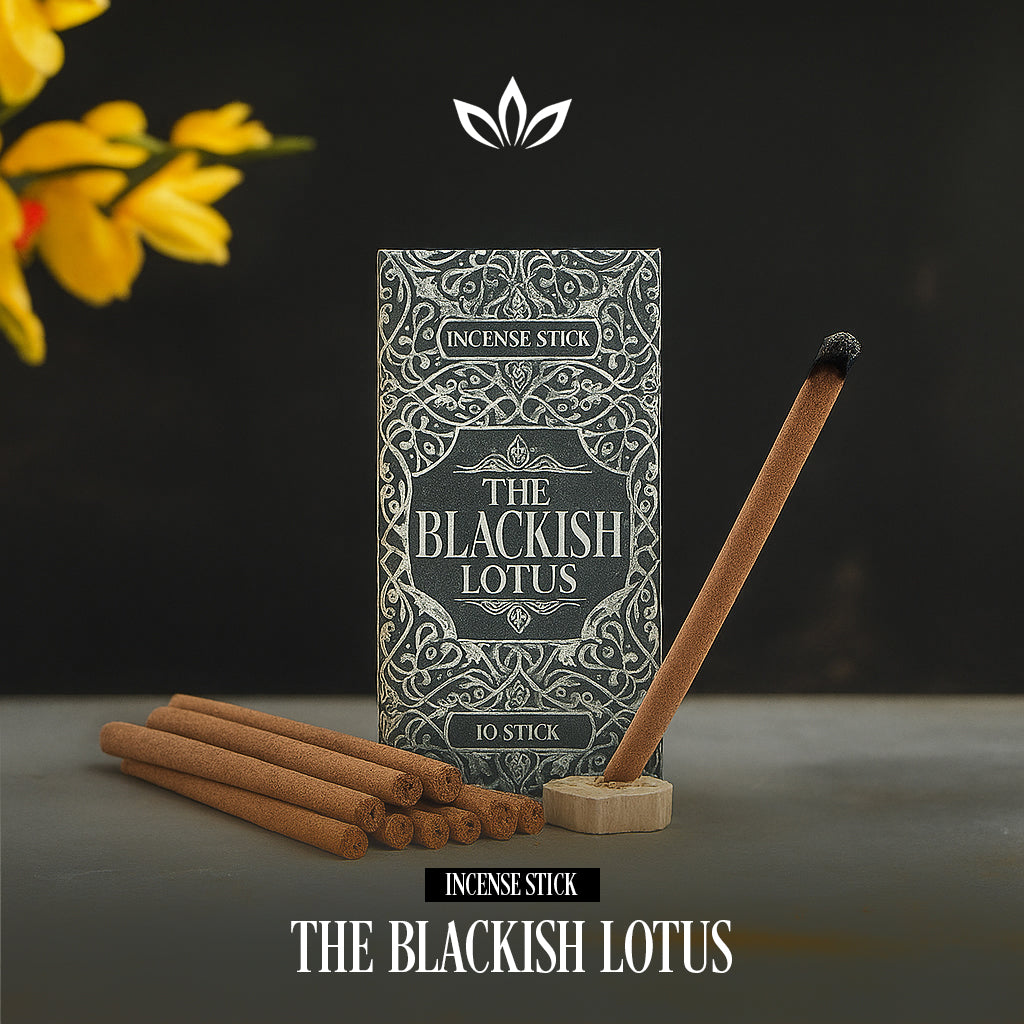 Al Oud The Blackish Lotus Incense Sticks - Sweet Vanilla & Cinnamon Infusion | Premium Agarbathi Room Freshener