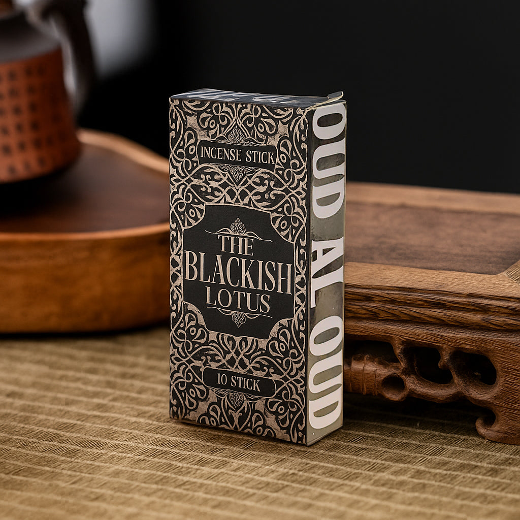 Al Oud The Blackish Lotus Incense Sticks - Sweet Vanilla & Cinnamon Infusion | Premium Agarbathi Room Freshener