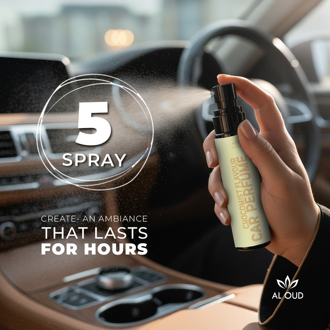 Al Oud Chocomist Car Perfume | Delicious Chocolate, Candy & Warm Amber Gourmand Scent | 100ml