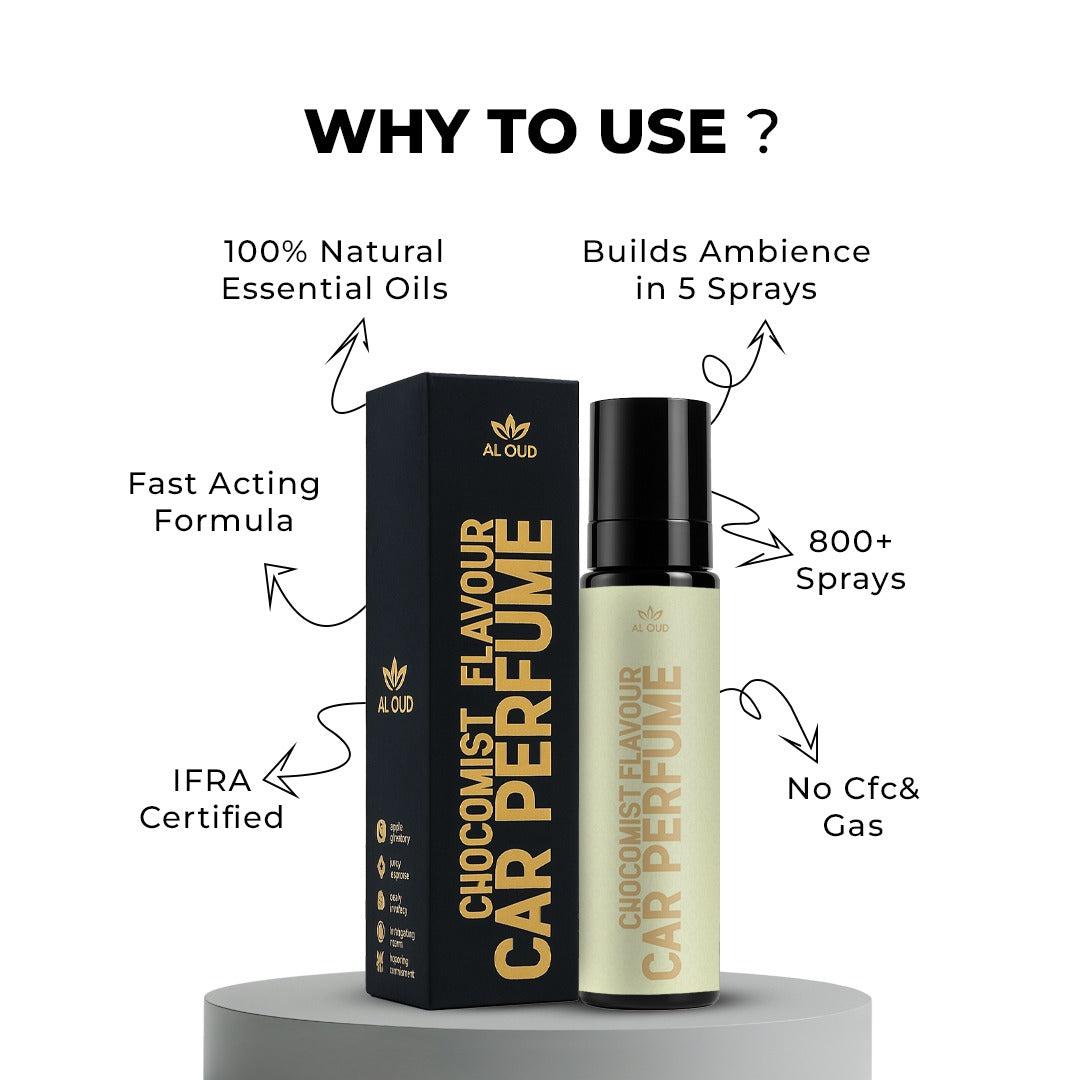 Al Oud Chocomist Car Perfume | Delicious Chocolate, Candy & Warm Amber Gourmand Scent | 100ml