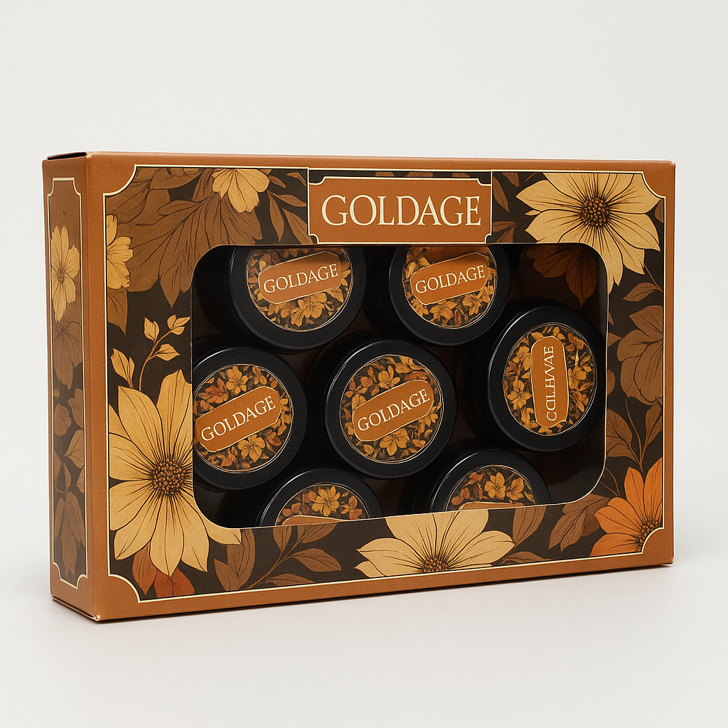 Paris Aroma Signature Perfumed Solid Body Cream Goldage – 3 x 10gm Sweet Citrus Honey Caramel Scented Solid Cream – Moisturizing Body Cream & Fragrance Balm