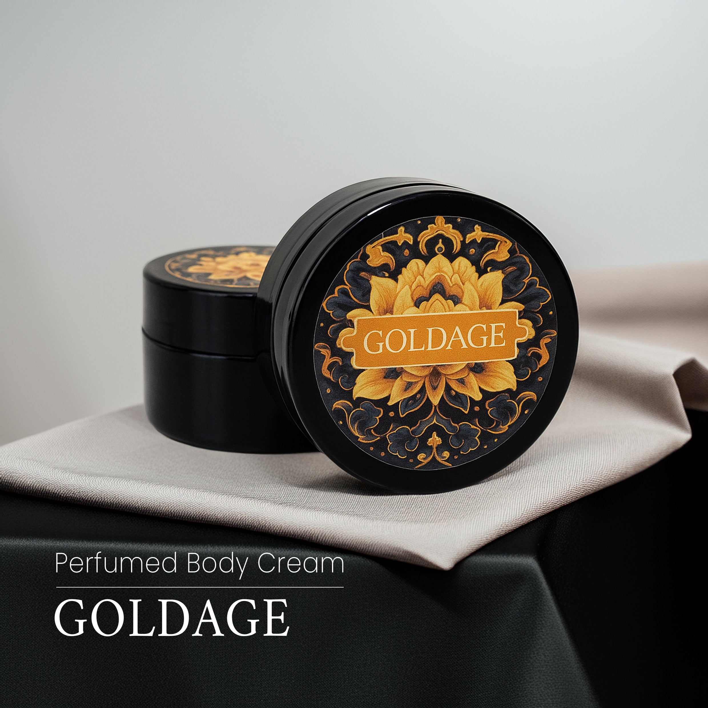 Paris Aroma Signature Perfumed Solid Body Cream Goldage – 3 x 10gm Sweet Citrus Honey Caramel Scented Solid Cream – Moisturizing Body Cream & Fragrance Balm