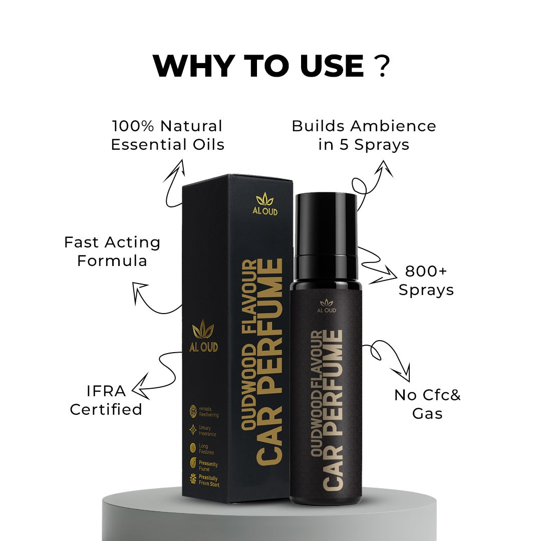 Al Oud Oudwood Luxury Car Perfume | Rich, Balsamic & Spicy Fragrance | Long-Lasting Scent | 100ml