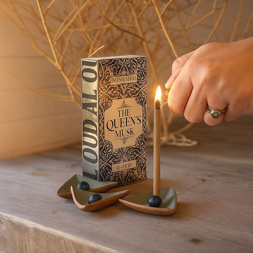 Al Oud The Queens of Musk Incense Sticks - A Regal Musky & Powdery Fragrance | Best Agarbathi for a Luxurious Ambiance