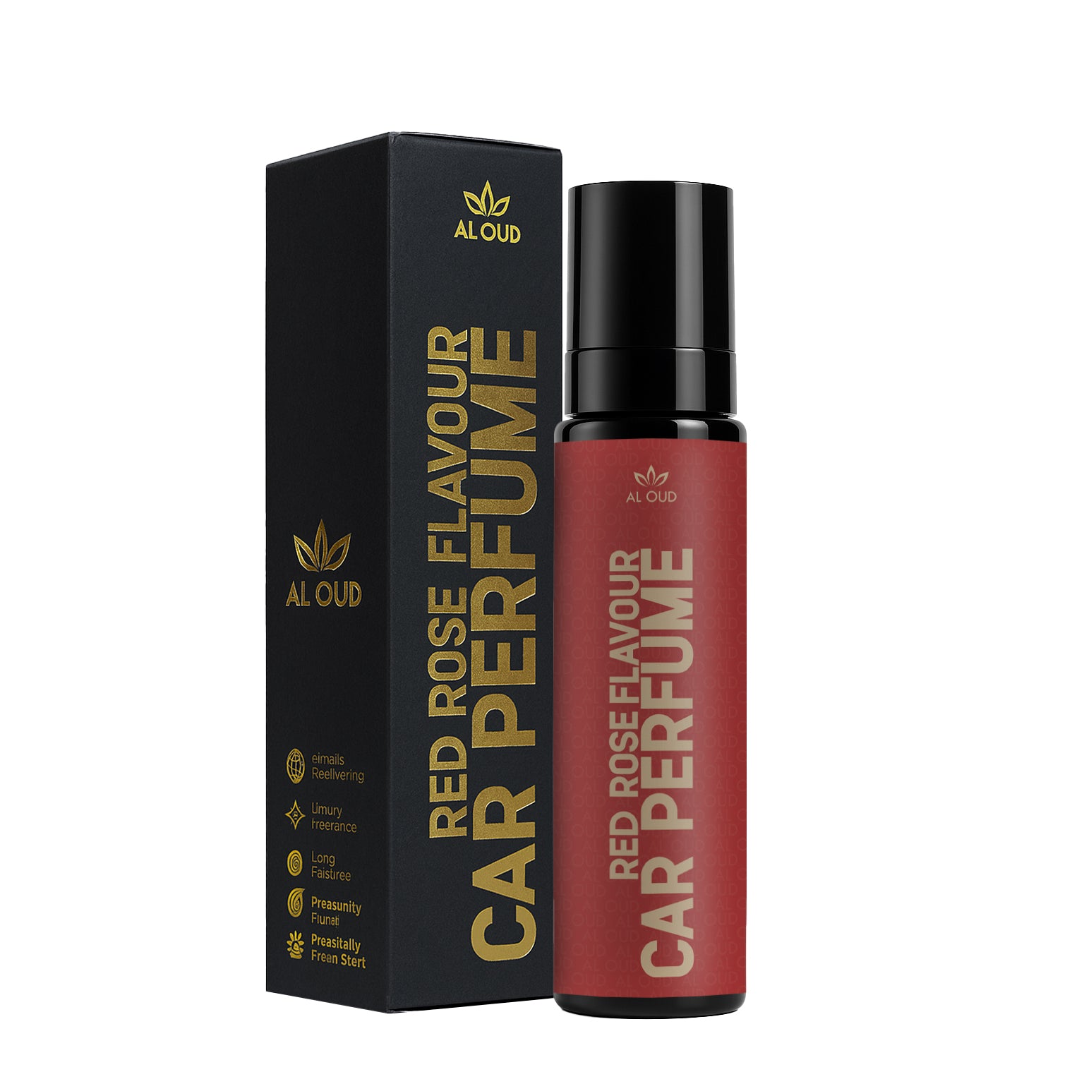 Al Oud Red Rose Car Perfume | Elegant Floral & Fresh Musky Scent | Powdery & Woody Notes | 100ml