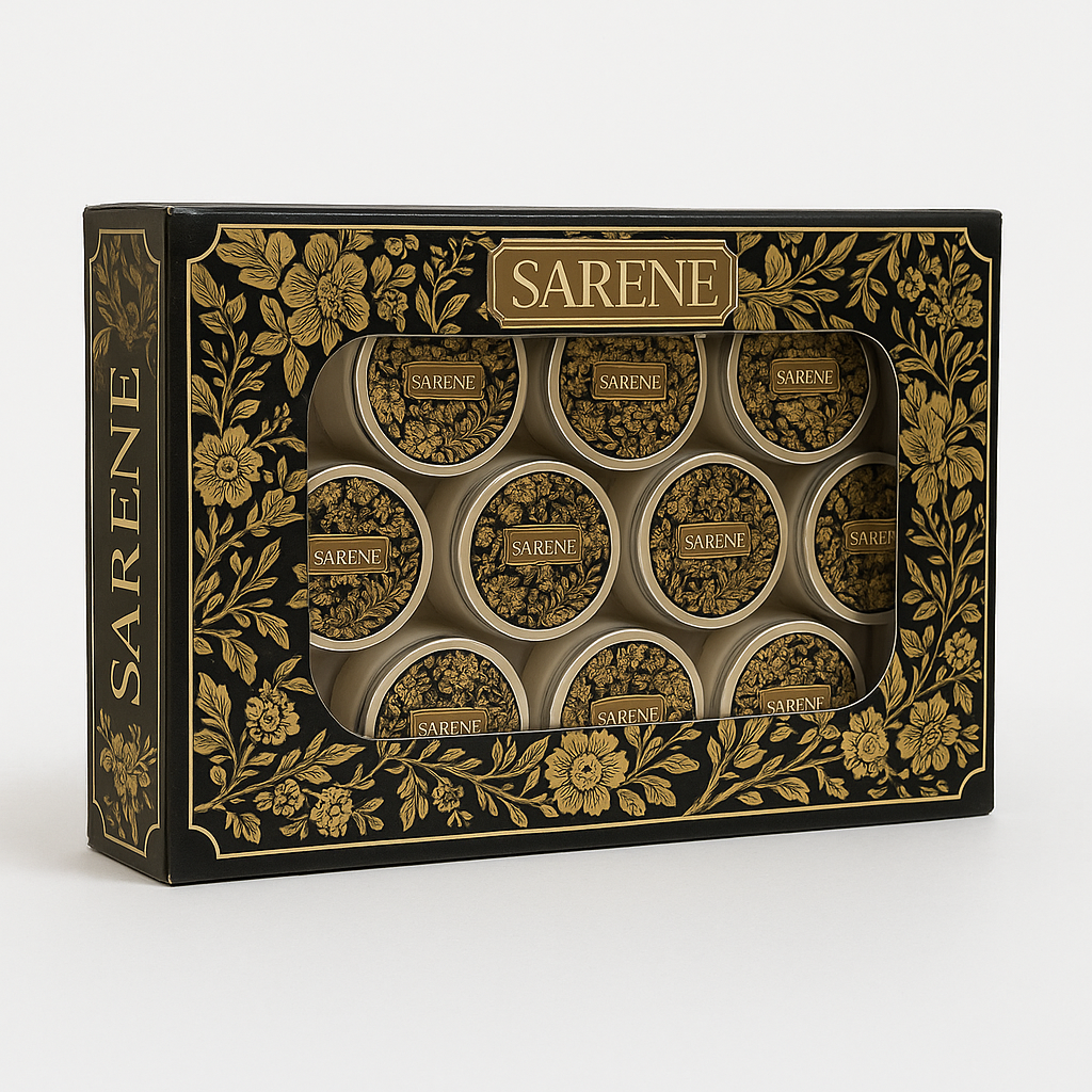 Paris Aroma Refreshing Perfumed Solid Body Cream Sarene – 3 x 10gm Mint Ginger Lavender Musk Solid Cream – Energizing Skin Balm for Daily Freshness