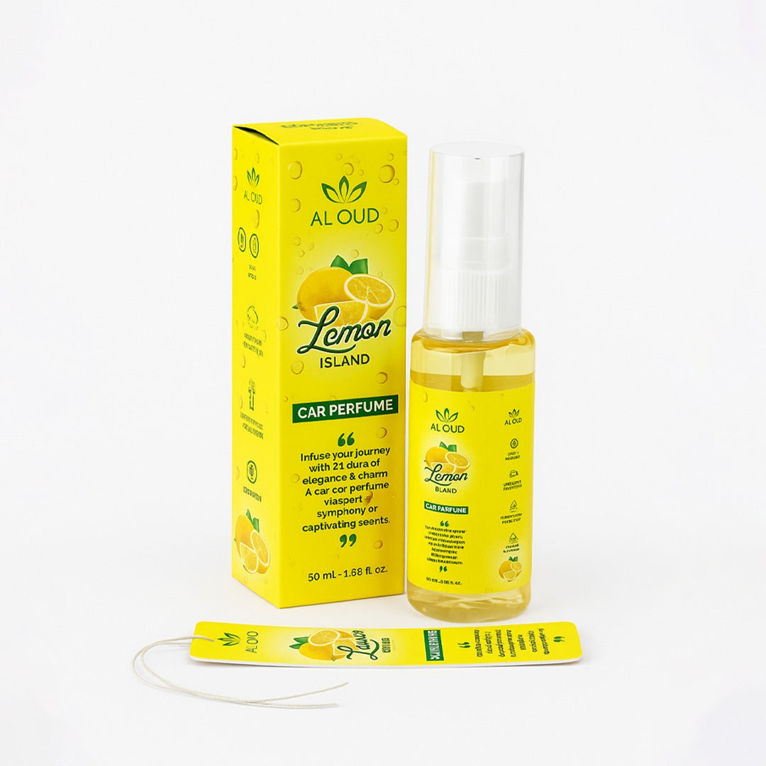 Al Oud Car Perfume 50ml – Lemon Island | Long-Lasting Car Air Freshener