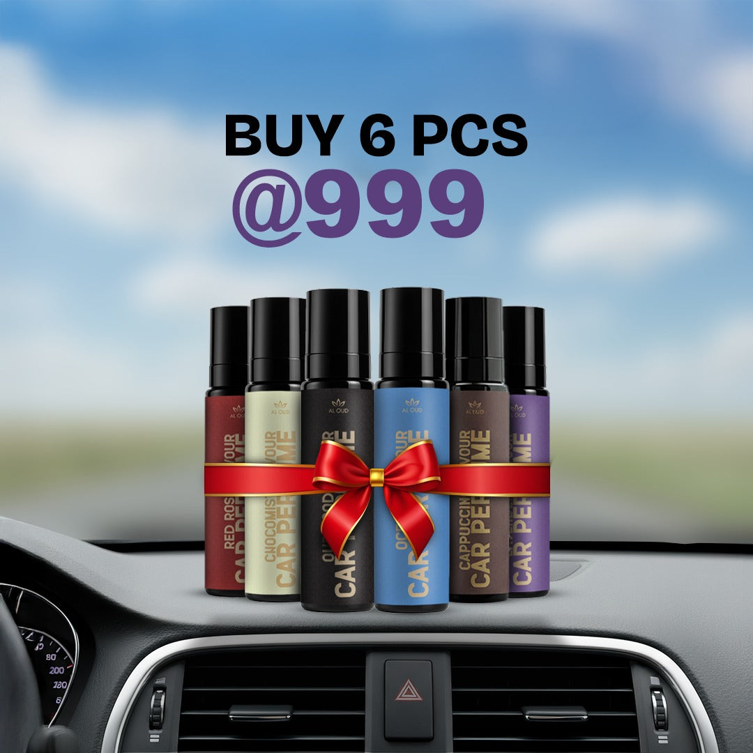Al Oud Signature Collection Car Perfume Combo (Pack of 6) | The Ultimate Fragrance Wardrobe for Your Car