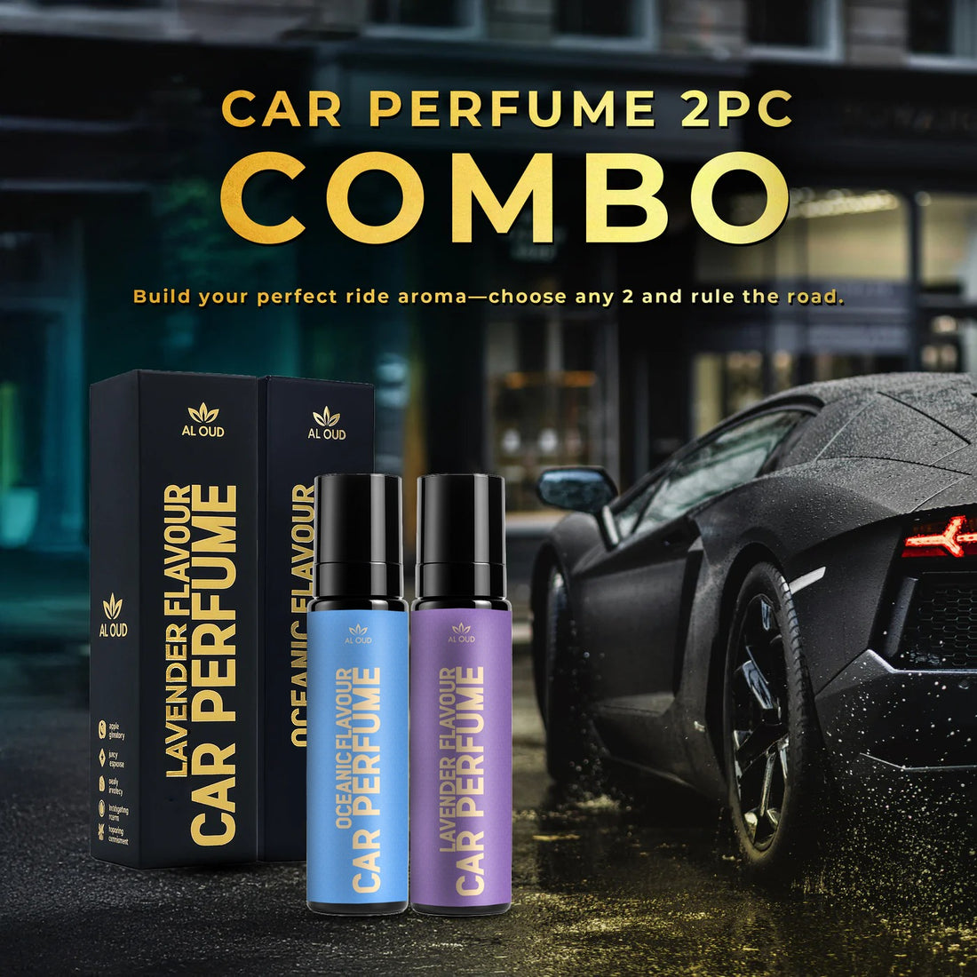 Al Oud Custom Duo Car Perfume Combo (Pack of 2) | Build Your Own Fragrance Pair