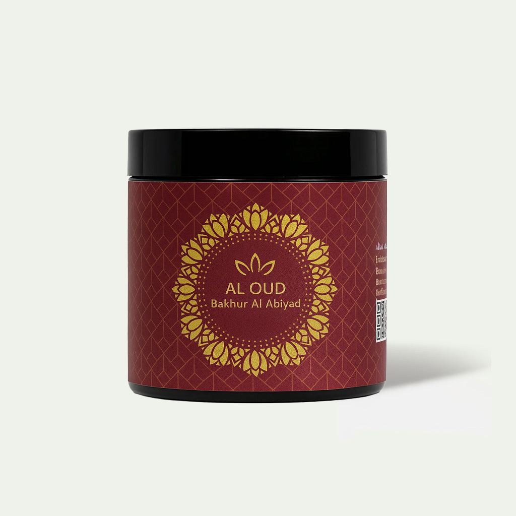 Al Oud Abiyad Bakhoor – White Floral & Oud Scent – 50g Jar