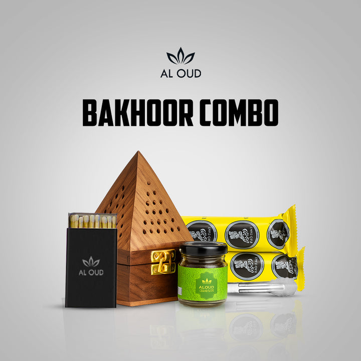 1. Al Oud Bakhoor Combo Set – Burner + Charcoal + 20g Bakhoor (Choose Any Flavor)