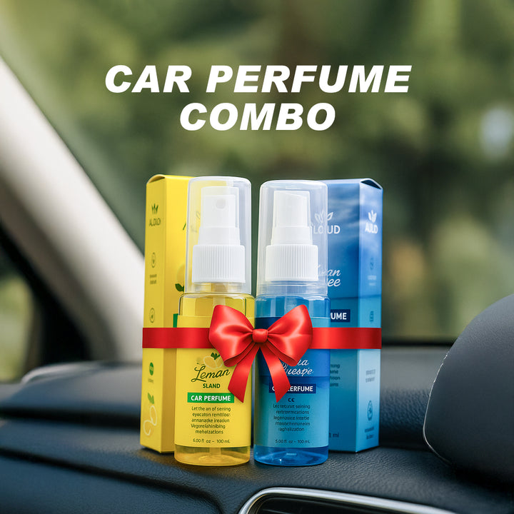 Al Oud Car Perfume Combo Pack – Lemon Island & Sea Breeze (50ml x 2) | Long-Lasting Car Air Freshener Set