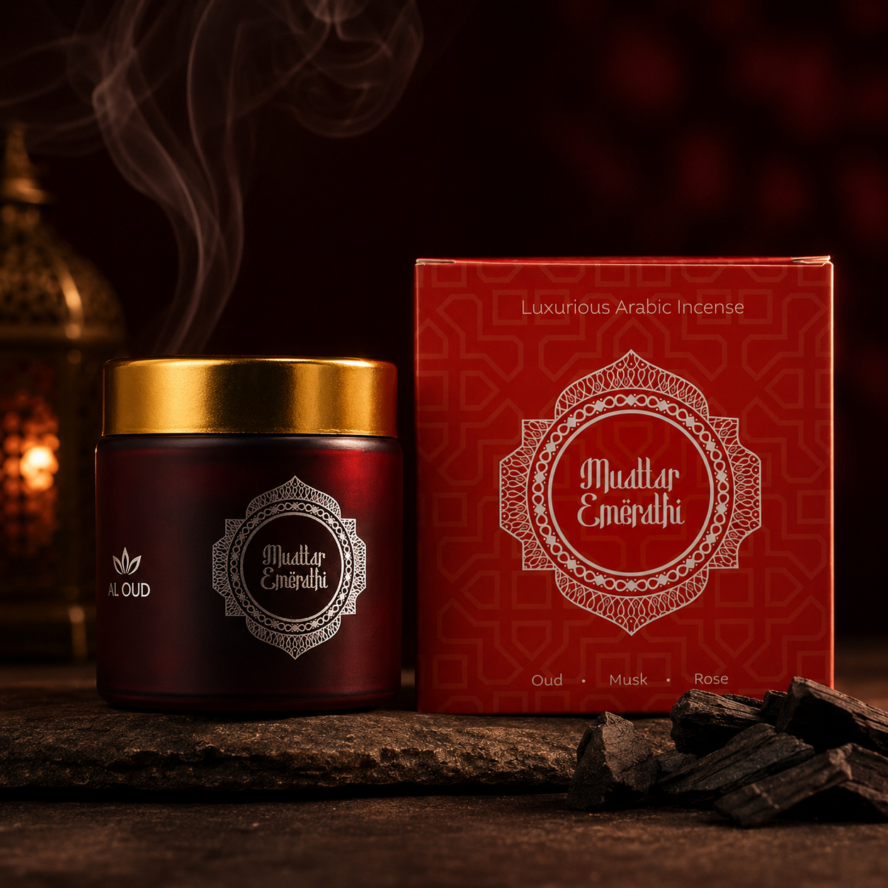 AL OUD Muattar Emerathi Combo – 40g with Burner & Accessories